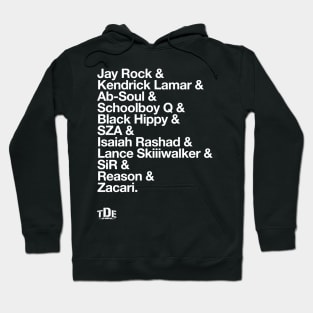 Kendrick Lamar & TDE Artists Roster Hoodie